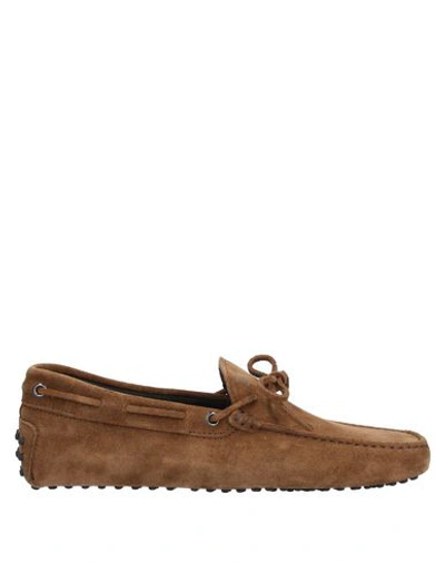 Shop Tod's Loafers In Camel