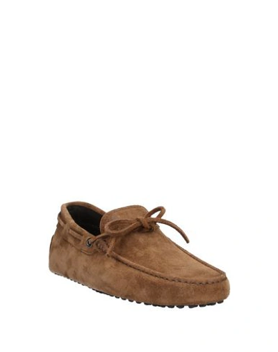 Shop Tod's Loafers In Camel