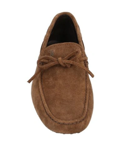 Shop Tod's Loafers In Camel