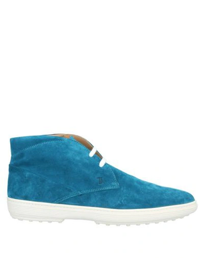 Shop Tod's Ankle Boots In Deep Jade