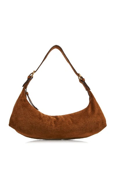 Shop By Far Mara Suede Leather Bag In Brown