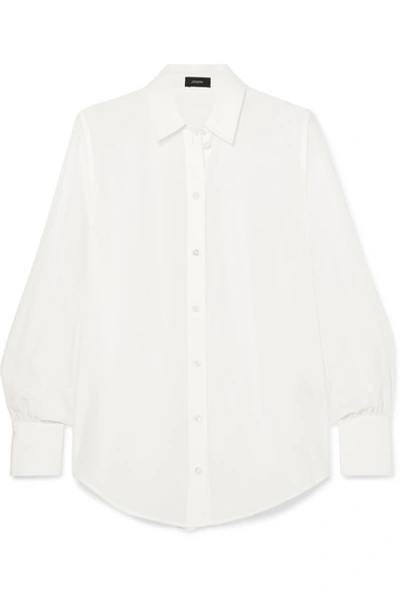 Shop Joseph Klein Washed-silk Shirt In Cream
