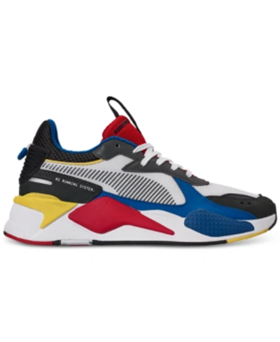 Shop Puma Men's Rs-x Casual Sneakers From Finish Line In  White/ Royal/hig