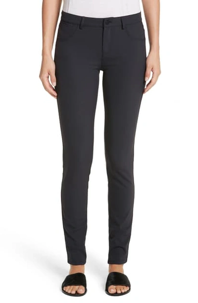 Shop Lafayette 148 Mercer Acclaimed Stretch Skinny Pants In Ink
