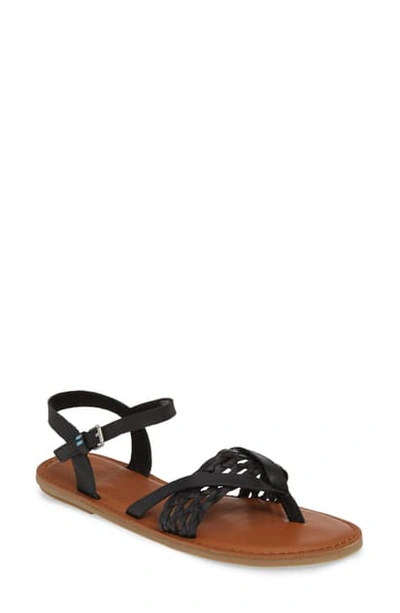Shop Toms Lexie Sandal In Black Braid Leather