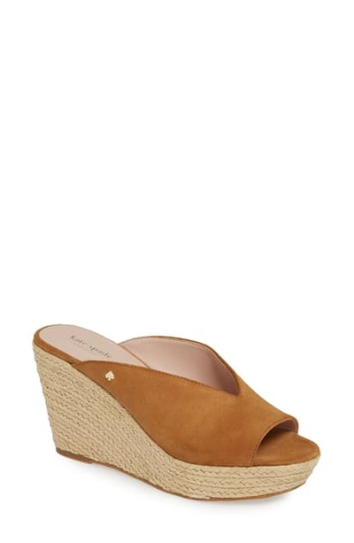 Shop Kate Spade Thea Wedge Espadrille Mule In Toast