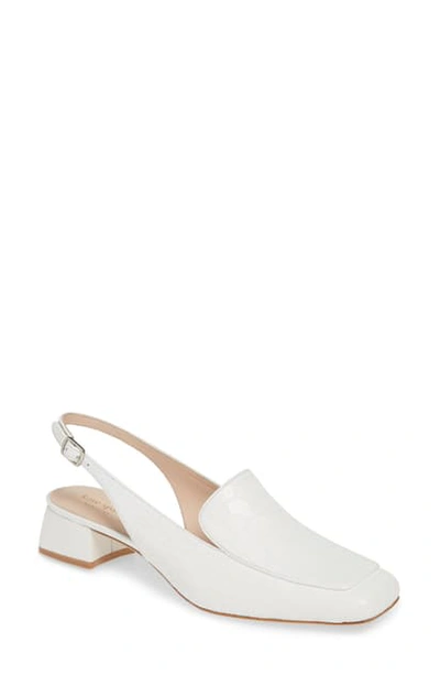 Shop Kate Spade Sahiba Slingback Loafer In White