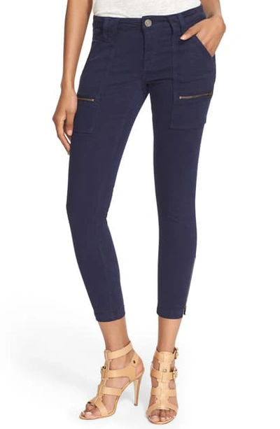 Shop Joie Park Skinny Pants In Dark Navy