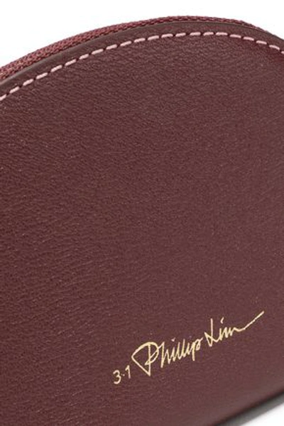 Shop 3.1 Phillip Lim / フィリップ リム 3.1 Phillip Lim Woman Hudson Textured-leather Wallet Burgundy