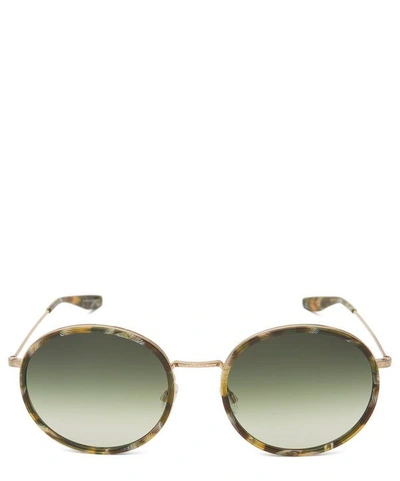 Shop Barton Perreira Joplin Acetate Round Sunglasses In Green