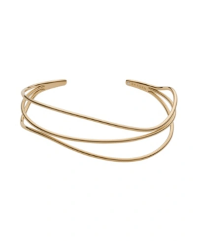 Shop Skagen Women's Kariana Stainless Steel Wire Bracelet In Gold