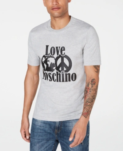 Shop Love Moschino Men's Peace Sign Logo Graphic T-shirt In A699
