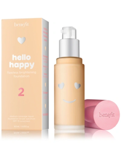 Shop Benefit Cosmetics Hello Happy Flawless Brightening Foundation In Shade 02 Light - Warm