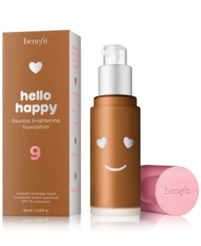 Shop Benefit Cosmetics Hello Happy Flawless Brightening Foundation In Shade 09 Deep - Neutral