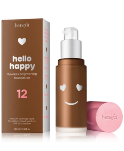 Shop Benefit Cosmetics Hello Happy Flawless Brightening Foundation In Shade 12 Dark - Warm