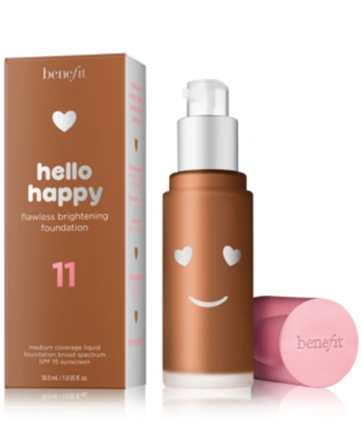Shop Benefit Cosmetics Hello Happy Flawless Brightening Foundation In Shade 11 Dark - Neutral