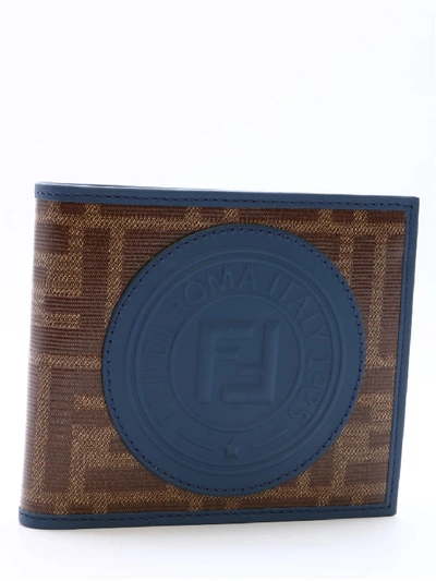Shop Fendi Wallet Bi-fold Ff Blue