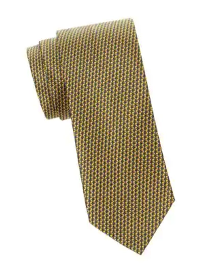 Shop Brioni Men's Multi Graphic Silk Tie In Yellow