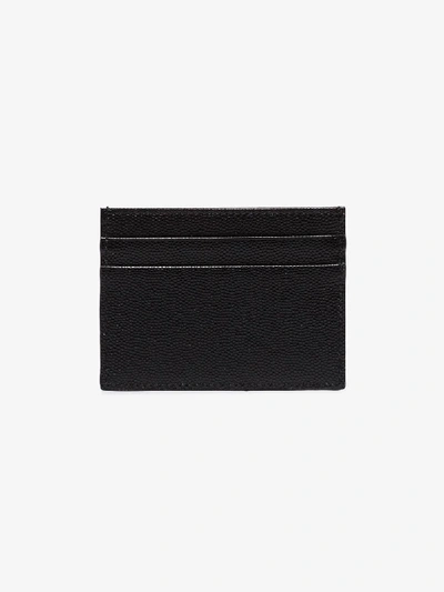 Shop Dolce & Gabbana Black Logo Print Grained Leather Cardholder