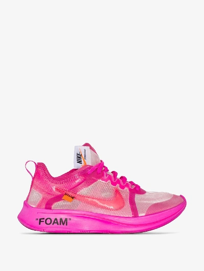 Shop Nike Pink  X Off-white 10 Zoom Fly Sneakers