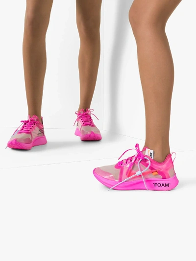 Shop Nike Pink  X Off-white 10 Zoom Fly Sneakers