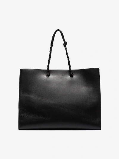 Shop Jil Sander Black Medium Tangle Tote Bag