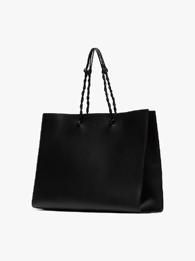 Shop Jil Sander Black Medium Tangle Tote Bag