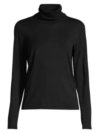 Shop Max Mara Anta Virgin Wool Turtleneck Sweater In Black