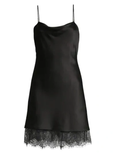 Shop Alice And Olivia Harmony Lace Trimmed Dress In Black