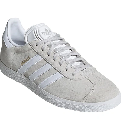 Shop Adidas Originals Gazelle Sneaker In Grey One/ White/ Gold