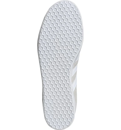 Shop Adidas Originals Gazelle Sneaker In Grey One/ White/ Gold