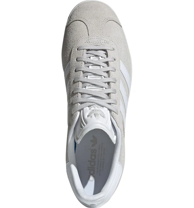 Shop Adidas Originals Gazelle Sneaker In Grey One/ White/ Gold