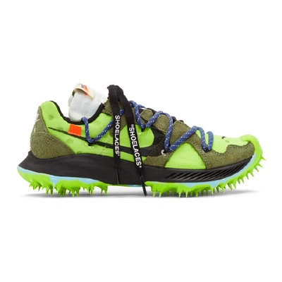 Shop Nike Green Off-white Edition Zoom Terra Kiger 5 Sneakers In 300 Green