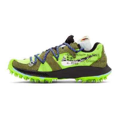 Shop Nike Green Off-white Edition Zoom Terra Kiger 5 Sneakers In 300 Green