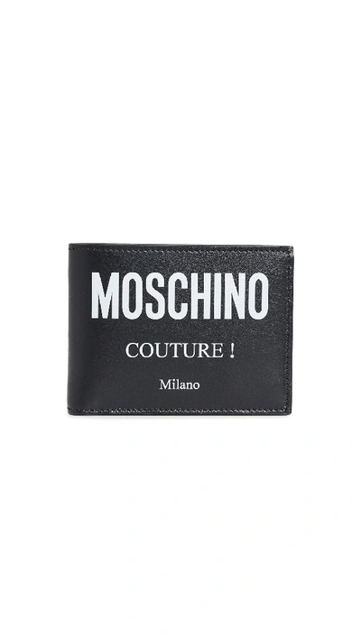 Shop Moschino Couture Logo Wallet In Black