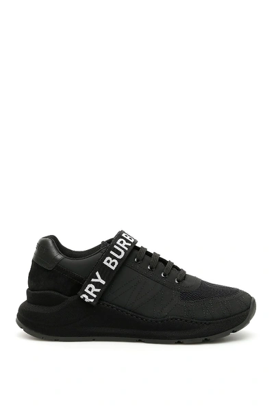 Shop Burberry Ronnie Sneakers In Black (black)