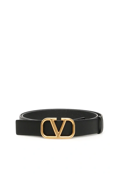 Shop Valentino Vlogo Belt In Nero (black)