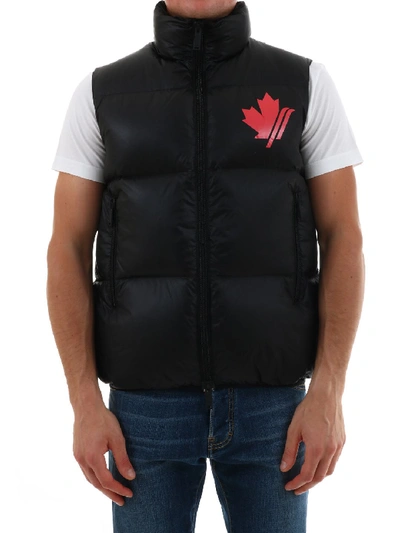 Shop Dsquared2 Padded Waistcoat In Black