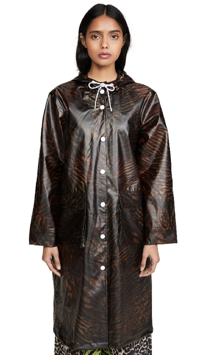 Shop Ganni Printed Jacket In Tiger