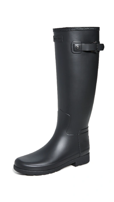 Shop Hunter Refined Tall Matte Boots In Black