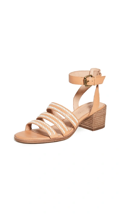 Shop Madewell The Lily Whipstitch Sandals In Desert Camel