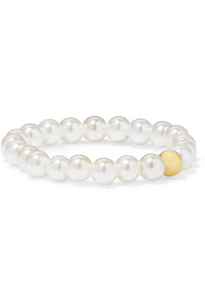 Shop Anissa Kermiche Caviar Gold-plated Pearl Ring
