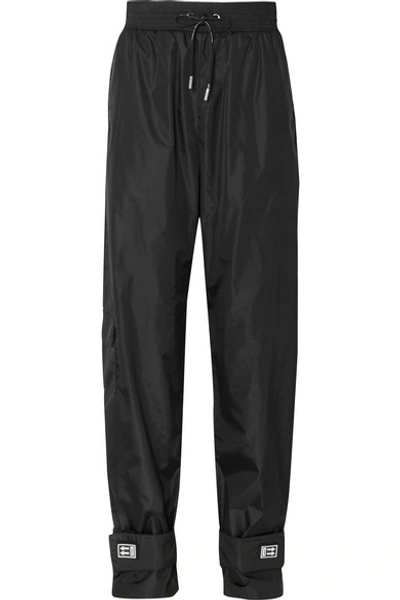 Shop Off-white Appliquéd Shell Track Pants In Black