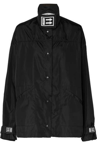 Shop Off-white Appliquéd Shell Jacket In Black