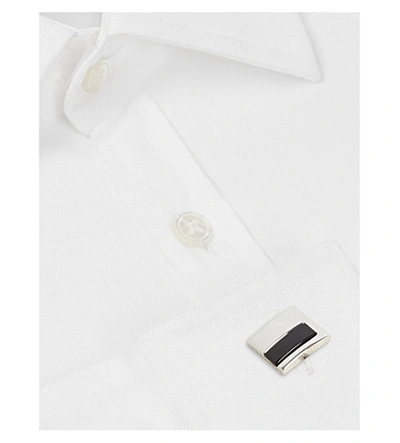 Shop Lanvin Onyx Cufflinks In Silver