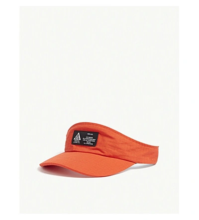 Shop Nike Tailwind Nylon Visor Cap In Red Coral