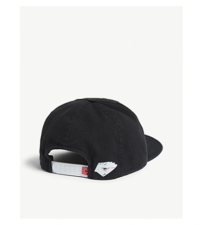 Shop Off-white Thermo Cotton Snapback Cap In Black Multicolour