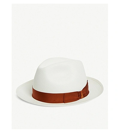 Shop Borsalino Panama Straw Hat In Multi
