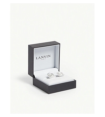 Shop Lanvin Swirl Cufflinks In Silver