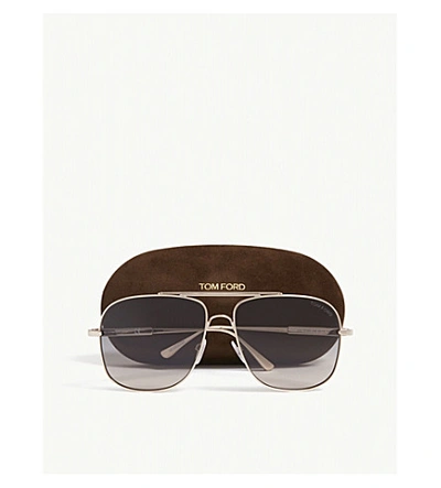 Tom Ford Ft0669 Pilot Frame Sunglasses In Gold